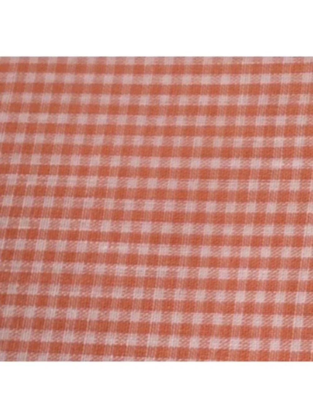 Orange Gingham Cotton Fabric 1/2 yard x 38